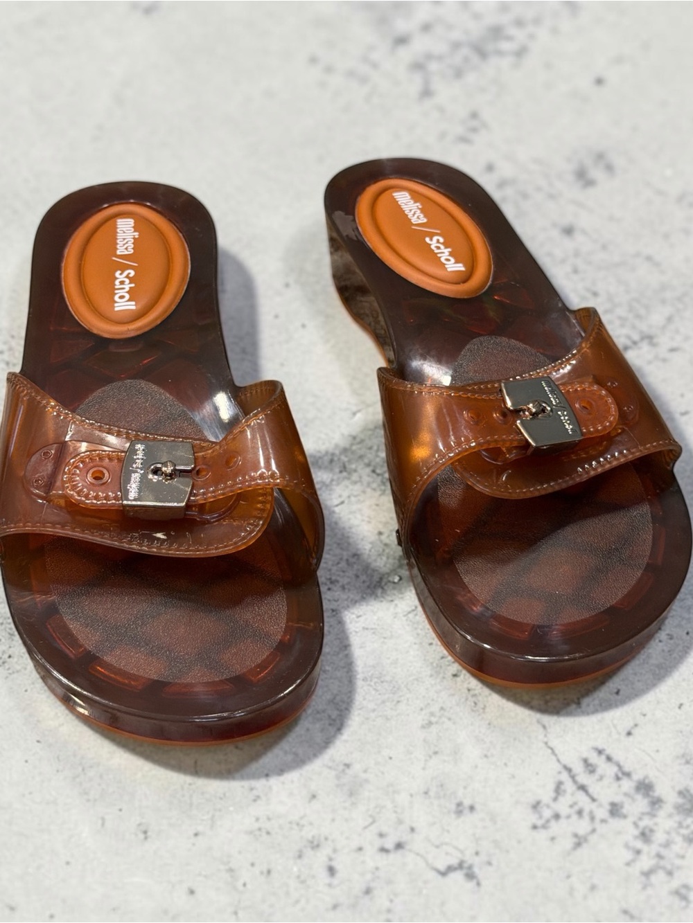 Scholl Melissa Women’s Brown Jelly Slide Sandals